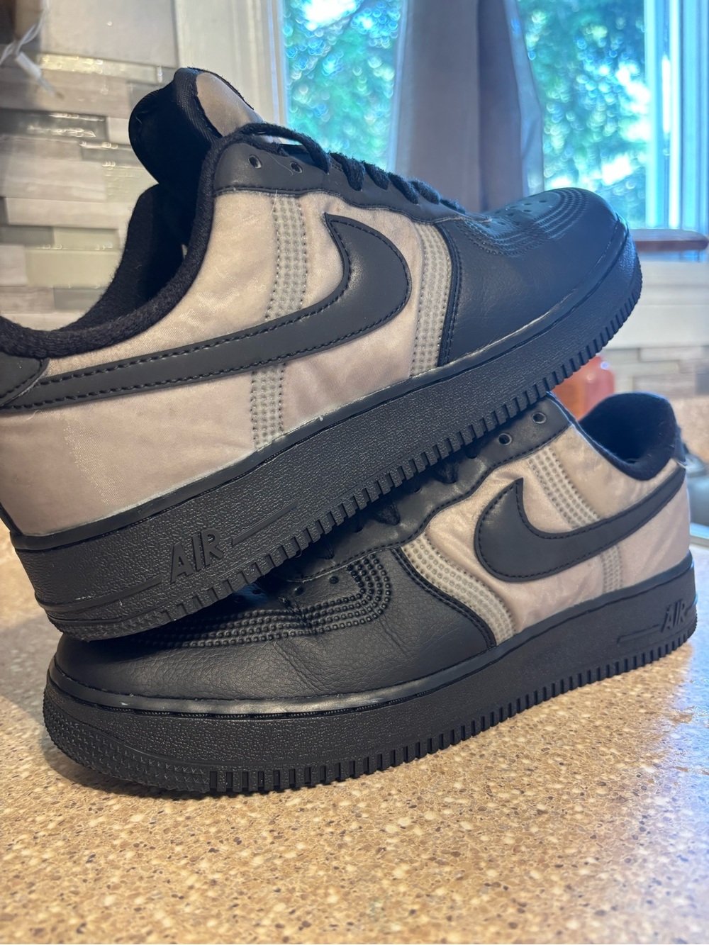 Nike Air Force 1 Low Black and Gray Casual Sneakers